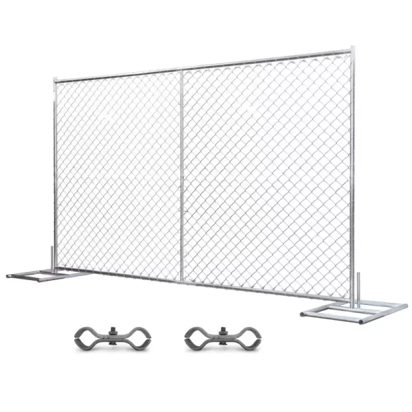 Hot Dipped Galvanized Panel Mobile Chain Link Temporary Fence for Parking Lot