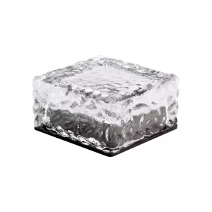 IP65 Ourdoor Ice Brick Glass Cubes Floor Lawn Solar Led Garden Light