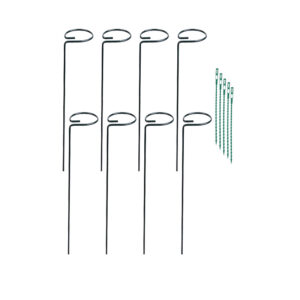 Garden Single Stem Steel Support Plant Stake Rings